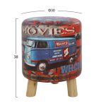 ΣΚΑΜΠΩ ΑΠΟ PU ΜΕ 3 ΠΟΔΙΑ ΞΥΛΙΝΑ HM8153 MOVIES Φ30Χ38Υεκ. - Image 2