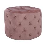 ΣΚΑΜΠΟ KASSIE ΣΑΠΙΟ ΜΗΛΟ ΒΕΛΟΥΔΟ ΤΥΠΟΥ CHESTERFIELD HM8406.02 Φ60x43Υ εκ.
