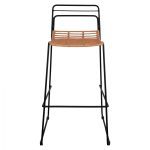 ΣΚΑΜΠΟ ΜΕΤΑΛΛΙΚΟ ALLEGRA HM5642 ΜΕ WICKER ΣΕ ΜΠΕΖ ΑΠΟΧΡΩΣΗ 48x53x100 εκ. - Image 3