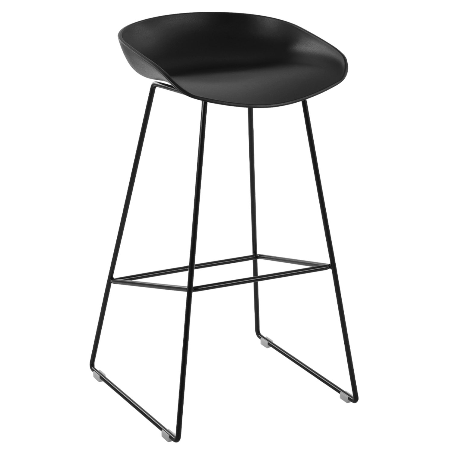 skampo-metalliko-fb9845002-me-kathisma-p ΣΚΑΜΠΟ ΜΕΤΑΛΛΙΚΟ NAILA HM8450.02 ΜΕ ΚΑΘΙΣΜΑ PP ΜΑΥΡΟ 47x47x83 εκ. - Image 1
