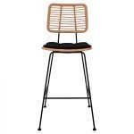 ΣΚΑΜΠΟ ΜΕΤΑΛΛΙΚΟ ΜΕ ΜΑΞΙΛΑΡΙ ALLEGRA HM5455 ΜΕ WICKER ΜΠΕΖ 46,5x55x117,5Υ εκ. - Image 3