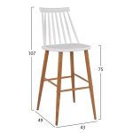 ΣΚΑΜΠΟ ΜΠΑΡ HM8459.01 VANESSA ΣΕ ΛΕΥΚΟ ΧΡΩΜΑ 43x49x107 εκ. - Image 2