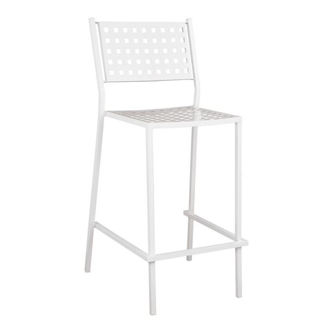skampo-mpar-metalliko-hm552802-se-leyki ΣΚΑΜΠΟ ΜΠΑΡ ΜΕΤΑΛΛΙΚΟ OLYMPIAS HM5528.02 ΣΕ ΛΕΥΚΗ ΑΠΟΧΡΩΣΗ 47x58x111 εκ. - Image 1