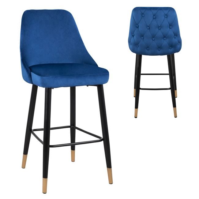 skampo-mpar-serenity-hm851908-beloydo-mp ΣΚΑΜΠΟ ΜΠΑΡ SERENITY HM8519.08 ΒΕΛΟΥΔΟ ΜΠΛΕ ΜΕ ΜΕΤΑΛΛΙΚΟ ΣΚΕΛΕΤΟ 51Χ57Χ110Υ εκ. - Image 1