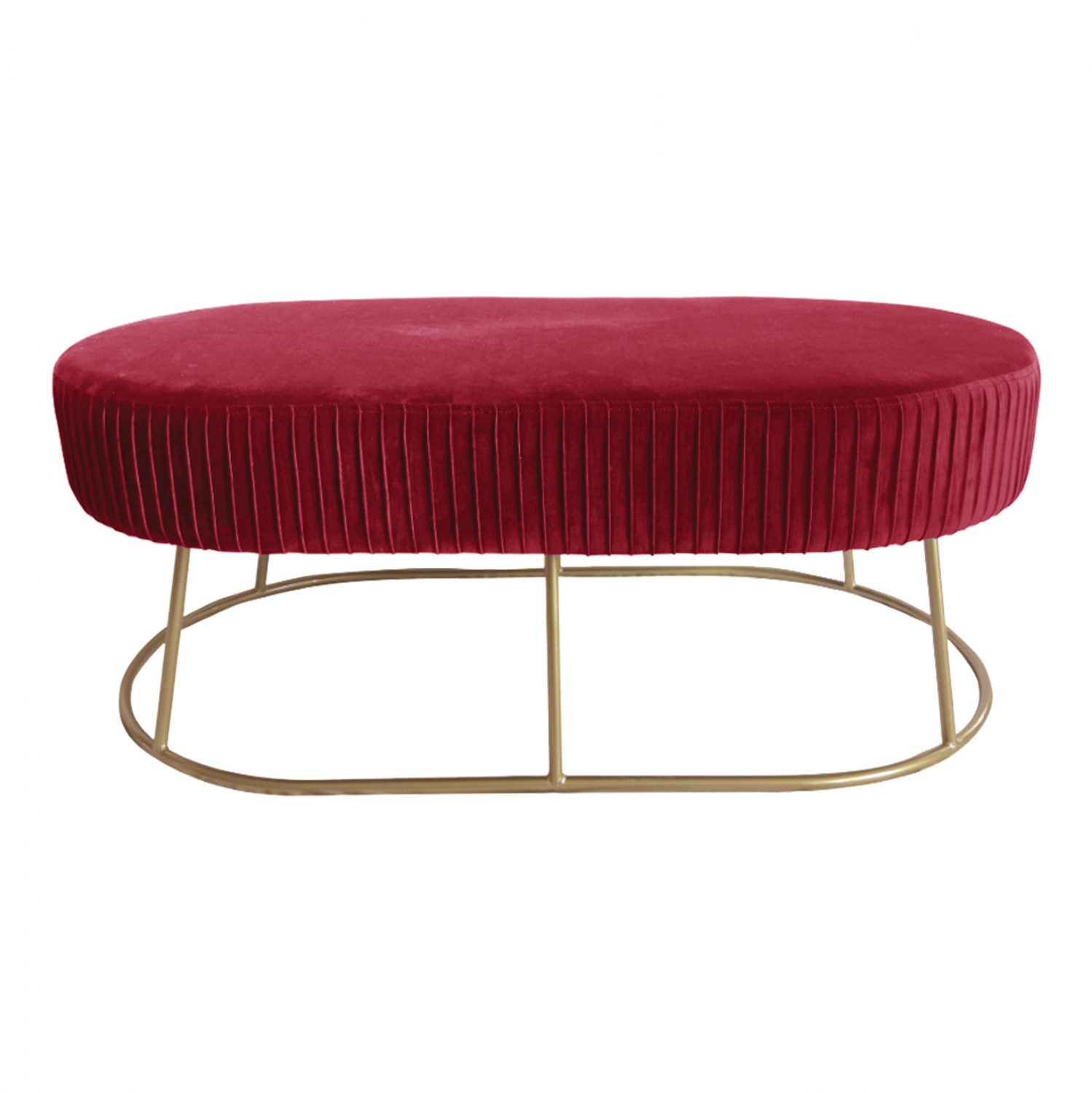 skampo-pagkaki-alinafe-hm863506-apo-kokk ΣΚΑΜΠΟ ΠΑΓΚΑΚΙ ALINAFE HM8635.06 ΑΠΟ ΚΟΚΚΙΝΟ ΒΕΛΟΥΔΟ ΜΕ ΧΡΥΣΗ ΒΑΣΗ 118Χ66Χ42Y εκ. - Image 1