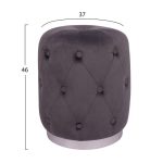 ΣΚΑΜΠΟ TORRIE HM8405.01 ΓΚΡΙ ΒΕΛΟΥΔΟ ΜΕ ΑΣΗΜΙ ΒΑΣΗ Φ37x46Υ εκ. - Image 2