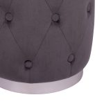 ΣΚΑΜΠΟ TORRIE HM8405.01 ΓΚΡΙ ΒΕΛΟΥΔΟ ΜΕ ΑΣΗΜΙ ΒΑΣΗ Φ37x46Υ εκ. - Image 3