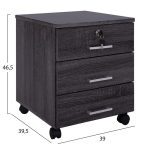 ΣΥΡΤΑΡΙΕΡΑ ΓΡΑΦΕΙΟΥ HAYDEN HM2282.01 ΣΕ ΑΝΘΡΑΚΙ ΧΡΩΜΑ 39x39,5x46,5 - Image 2