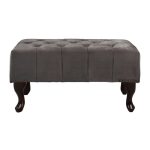 ΤΑΜΠΟΥΡΕ ΥΠΟΠΟΔΙΟ HM226.10 ΓΚΡΙ ΒΕΛΟΥΔΟ T.CHESTERFIELD EMMA 80x46x42Y εκ. - Image 3
