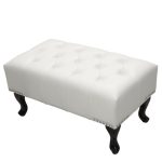 ΤΑΜΠΟΥΡΕ ΥΠΟΠΟΔΙΟ T.CHESTERFIELD EMMA HM226.02 PU ΛΕΥΚΟ ΜΑΤ 80χ46χ42εκ - Image 3