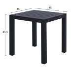 ΤΡΑΠΕΖΙ ΑΛΟΥΜΙΝΙΟΥ QIANA HM5402.02 ΓΚΡΙ 45x45x45,5 εκ. - Image 2