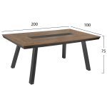 ΤΡΑΠΕΖΙ ΑΛΟΥΜΙΝΙΟΥ TABER ΜΕ POLYWOOD 200X94 ΓΚΡΙ HM5131.12 - Image 2