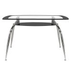 ΤΡΑΠΕΖΙ NORRIS 120Χ75Χ75ΕΚ HM0086.02 ΓΥΑΛΙΝΟ ΜΑΥΡΟ - Image 3