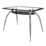 ΤΡΑΠΕΖΙ NORRIS 120Χ75Χ75ΕΚ HM0086.02 ΓΥΑΛΙΝΟ ΜΑΥΡΟ - Image 4