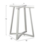 ΒΑΣΗ ΤΡΑΠΕΖΙΟΥ ΛΕΥΚΗ ΜΕΤΑΛΛΙΚΗ HM470.02 60x60x72 εκ. - Image 2