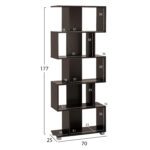 ΒΙΒΛΙΟΘΗΚΗ ΜΕΛΑΜΙΝΗΣ EZIR HM2385.01 ΒΕΓΓΕ 70x25x177Υ εκ. - Image 2