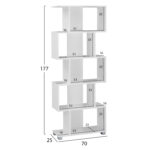 ΒΙΒΛΙΟΘΗΚΗ ΜΕΛΑΜΙΝΗΣ HM2385.04 ΛΕΥΚΗ 70x25x177 εκ. - Image 2