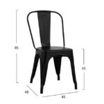 ΚΑΡΕΚΛΑ ΜΕΤΑΛΛΙΚΗ MELITA ΣΕ ΜΑΥΡΟ MAT 45x47x85Υ εκ. HM8641.22 - Image 2