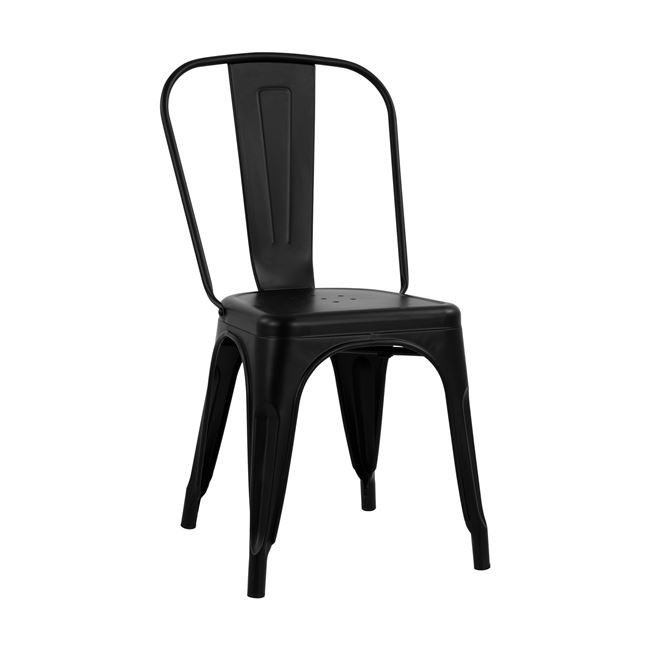 karekla-metalliki-melita-se-mayro-mat-45 ΚΑΡΕΚΛΑ ΜΕΤΑΛΛΙΚΗ MELITA ΣΕ ΜΑΥΡΟ MAT 45x47x85Υ εκ. HM8641.22 - Image 1