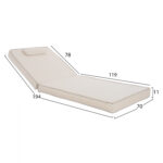 ΜΑΞΙΛΑΡΙ ΞΑΠΛΩΣΤΡΑΣ TEXTILENE 600gr/m2 2X1 SIFNOS ΜΠΕΖ HM11237.60T 194x70x11εκ. - Image 2