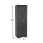 ΠΑΠΟΥΤΣΟΘΗΚΗ ΞΥΛΙΝΗ DAYANA ΜΕ 6 ΡΑΦΙΑ 60X43X180.5εκ. DARK GREY HM2379.10 - Image 2