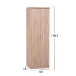 ΠΑΠΟΥΤΣΟΘΗΚΗ ΞΥΛΙΝΗ DAYANNA ΜΕ 6 ΡΑΦΙΑ 60X43X180.5εκ. SONAMA HM2379.02 - Image 2