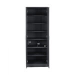 ΠΑΠΟΥΤΣΟΘΗΚΗ ΞΥΛΙΝΗ DAYANA ΜΕ 6 ΡΑΦΙΑ 60X43X180.5εκ. DARK GREY HM2379.10 - Image 3