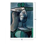 ΠΙΝΑΚΑΣ ΤΥΠΟΥ WOMAN WITH GREEN HAT HM7193.01 45X70X3 εκ. - Image 2
