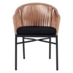 ΠΟΛΥΘΡΟΝΑ ΑΛΟΥΜΙΝΙΟΥ RAFAEL HM5698.01 ΑΝΘΡΑΚΙ ΜΕ ΜΠΕΖ WICKER 57x58x77Υ εκ. - Image 3