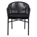 ΠΟΛΥΘΡΟΝΑ ΑΛΟΥΜΙΝΙΟΥ RAFAEL HM5698.02 ΜΑΥΡΗ & ΜΕ ΜΑΥΡΟ WICKER 57x58x77Υ εκ. - Image 3