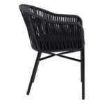 ΠΟΛΥΘΡΟΝΑ ΑΛΟΥΜΙΝΙΟΥ RAFAEL HM5698.02 ΜΑΥΡΗ & ΜΕ ΜΑΥΡΟ WICKER 57x58x77Υ εκ. - Image 4