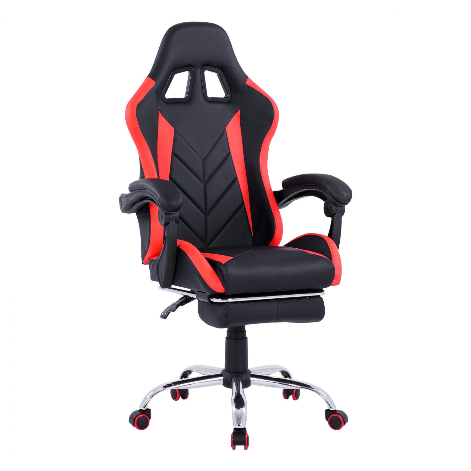 polythrona-gaming-me-anaklinomeni-plati ΠΟΛΥΘΡΟΝΑ GAMING RUTT ΜΕ ΑΝΑΚΛΙΝΟΜΕΝΗ ΠΛΑΤΗ ΚΑΙ ΥΠΟΠΟΔΙΟ HM1156.01 ΣΕ ΧΡΩΜΑ ΜΑΥΡΟ-ΚΟΚΚΙΝΟ - Image 1
