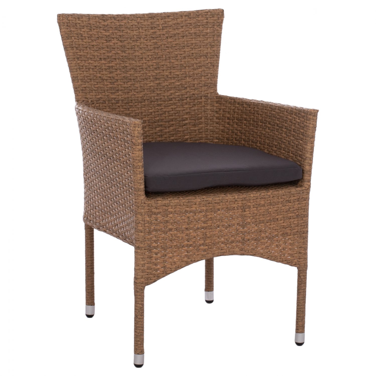polythrona-metalliki-me-maxilari-wicker-8 ΠΟΛΥΘΡΟΝΑ ΜΕΤΑΛΛΙΚΗ NISHA ΜΕ ΜΑΞΙΛΑΡΙ WICKER ΚΑΦΕ-ΜΟΚΑ 58x60x87 εκ. HM5684.02 - Image 1