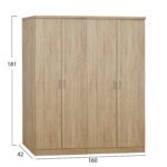 ΣΕΤ 2 ΤΜΧ ΝΤΟΥΛΑΠΑ 4ΦΥΛΛΗ SONAMA 160X42X181 HM11350.02 - Image 2