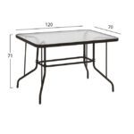 ΣΕΤ ΤΡΑΠΕΖΑΡΙΑΣ 5ΤΜΧ ΚΑΡΕΚΛΕΣ ΜΕ ΜΑΞΙΛΑΡΙ & ΤΡΑΠΕΖΙ 120X70 HM10568.02 ΚΑΦΕ - Image 2