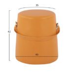 ΣΚΑΜΠΟ GINA ΜΕ PU ΣΕ ΚΙΤΡΙΝΗ ΑΠΟΧΡΩΣΗ HM8629.30 Φ40x42Υ εκ. - Image 2