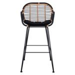 ΣΚΑΜΠΟ ΜΕΤΑΛΛΙΚΟ ALLEGRA HM5690 ΜΕ WICKER ΜΑΥΡΟ-ΜΠΕΖ 55x60x109Υ εκ. - Image 3