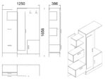 ΕΠΙΠΛΟ ΕΙΣΟΔΟΥ ΜΕ ΡΑΦΙΑ & ΚΑΘΡΕΠΤΗ ILIANA HM2265 ΛΕΥΚΟ-SONAMA 125,5x37,5x166,5 εκ. - Image 4