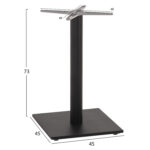 ΒΑΣΗ ΤΡΑΠΕΖΙΟΥ ΑΛΟΥΜΙΝΙΟΥ ΓΚΡΙ HM475.20 ΣΤΑΥΡΟΣ 48Χ48εκ 45Χ45Χ73Υεκ. - Image 2