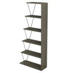 ΒΙΒΛΙΟΘΗΚΗ ΜΙΝΙ TARS HM2241.13 OLIVE GREY ME ΜΑΥΡΕΣ ΒΕΡΓΕΣ 65x22-24x146Υεκ. - Image 4