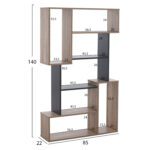 ΒΙΒΛΙΟΘΗΚΗ SHAY HM8768.02 85X22X140 ΓΚΡΙ - Image 2