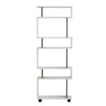 ΒΙΒΛΙΟΘΗΚΗ ΜΕΛΑΜΙΝΗΣ OWLOLIVE GREY ΛΕΥΚΟ 60x19,5x165Yεκ.HM8923.11 - Image 3