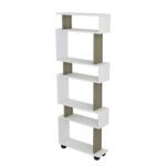 ΒΙΒΛΙΟΘΗΚΗ ΜΕΛΑΜΙΝΗΣ OWLOLIVE GREY ΛΕΥΚΟ 60x19,5x165Yεκ.HM8923.11 - Image 4