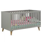 ΒΡΕΦΙΚΟ ΚΡΕΒΑΤΙ BAMBINI HM8841 ΑΝΟΙΧΤΟ ΓΚΡΙ ΦΥΣΙΚΟ 144,8 x76,9x83,4 εκ.