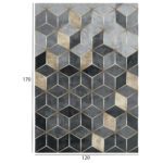 ΧΑΛΙ ΣΑΛΟΝΙΟΥ ΜΕ ΚΡΟΣΙΑ JOSIANE HM7677.18 ΓΚΡΙ-ΧΡΥΣΟ 120X170 εκ. - Image 2