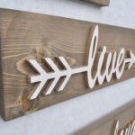 ΣΕΤ 3 ΤΜΧ ΔΙΑΚΟΣΜΗΤΙΚΟ ΤΟΙΧΟΥ ΞΥΛΙΝΟ "LOVE LIVE LAUGH" HM7308 40x1,2x14 εκ. - Image 3