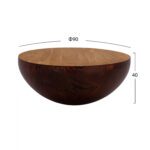 ΔΙΑΚΟΣΜΗΤΙΚΟ ΤΡΑΠΕΖΙ ΣΑΛΟΝΙΟΥ BOWL Φ90X40Yεκ. RUSTY ΜΕ ΞΥΛΟ ΑΚΑΚΙΑΣ HM8717.02 - Image 2