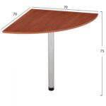 ΕΠΕΚΤΑΣΗ ΓΡΑΦΕΙΟΥ DEVON ΤΡΙΓΩΝΙΚΗ APPLE WOOD HM2448.04 70x70x75 εκ. - Image 2