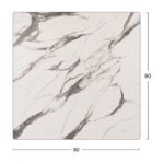 ΕΠΙΦΑΝΕΙΑ ΤΡΑΠΕΖΙΟΥ HPL HM5839.11 MARBLE WHITE-GREY 80x80 εκ. ΠΑΧΟΥΣ 12mm. - Image 2