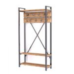 ΕΠΙΠΛΟ ΕΙΣΟΔΟΥ HM8943.01 NATURAL WOOD & ΜΑΥΡΟ  90x34x180 εκ. - Image 2